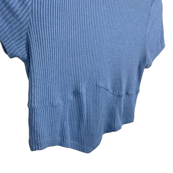 PacSun Women’s Ribbed Fitted Cropped Tee in Blue Size S - Picture 7 of 10